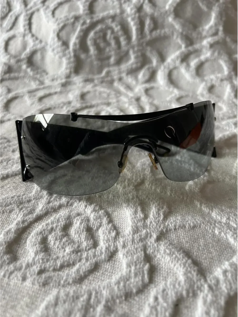 Vintage 90s/Y2K Christian Dior Diorito 2 Sunglasses w/ Studded Sides, PECVK - Picture 4 of 9